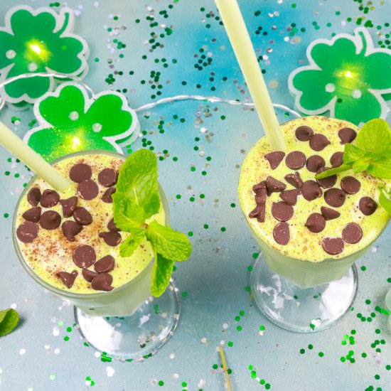 Healthier Shamrock Shakes - Recipe photo by Fitty Foodlicious