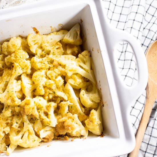 Simple AIP Cauliflower Gratin - Recipe photo by HurriedHealthNut