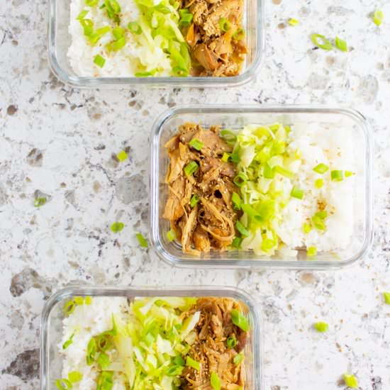 Korean Chicken Meal Prep - Recipe photo by HurriedHealthNut