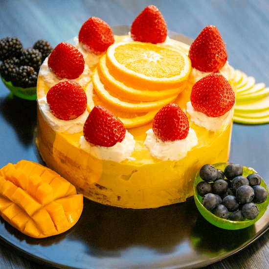 Eggless Custard Cake - Recipe photo by tummy-to-heart