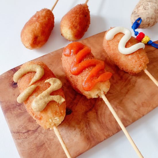 Korean Shrimp And Rice Corn Dog - Recipe photo by cookcookgo