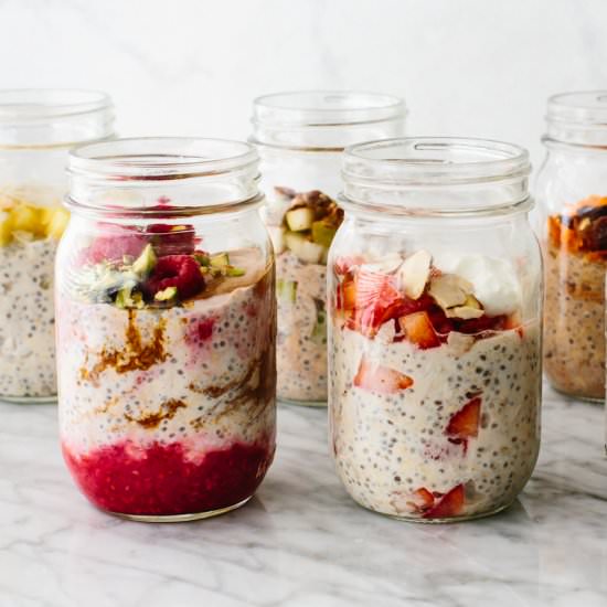 Easy Overnight Oats + 6 Flavors - Recipe photo by Downshiftology