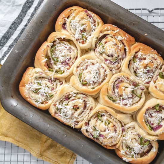 Vegan Jalapeno Popper Savoury Rolls - Recipe photo by Loud Bowl