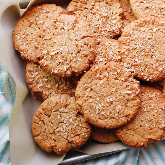PB & Toasted Coconut Cookies - Recipe photo by thefigjar