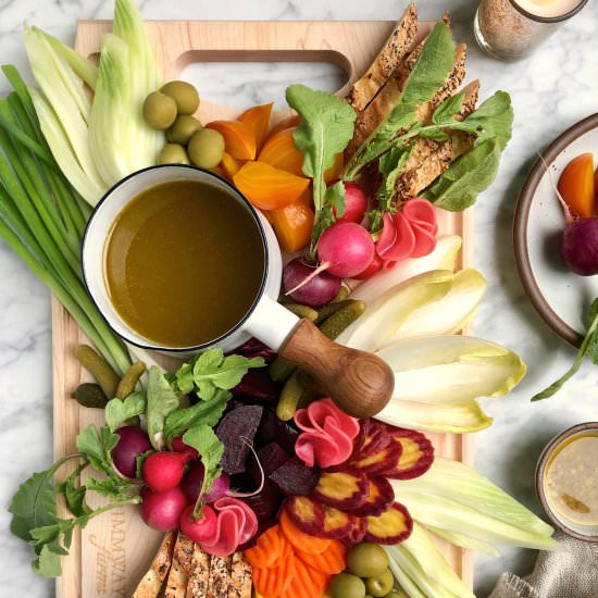 Bagna Càuda and Crudité Platter - Recipe photo by twoofakindcooks