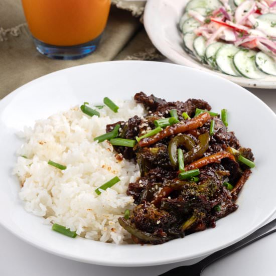 Healthy Mongolian Beef Recipe - Recipe photo by healthyrecipes101