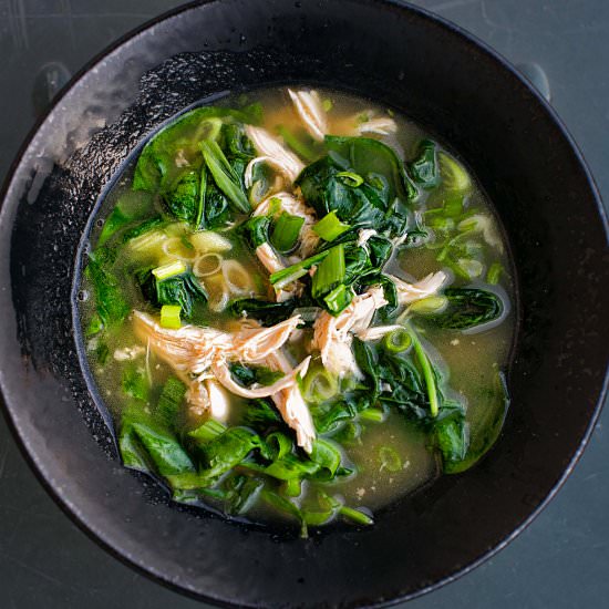 Star Anise Chicken Spinach Soup - Recipe photo by Flaevor