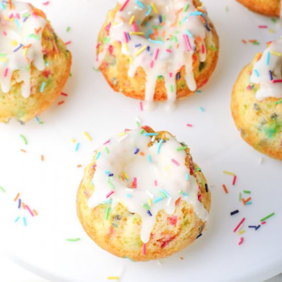 Funfetti Mini Bundt Cakes - Recipe photo by bittersideofsweet