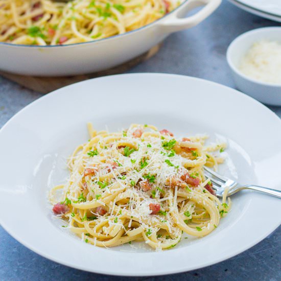 Easy Peasy Carbonara - Recipe photo by easypeasyfoodie