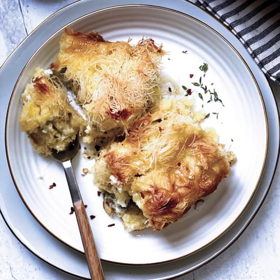 Cheese pie with Kataifi Pastry - Recipe photo by The Greek Foodie