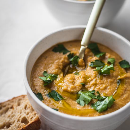 Smoky Cauliflower Lentil Soup - Recipe photo by breadandbasil