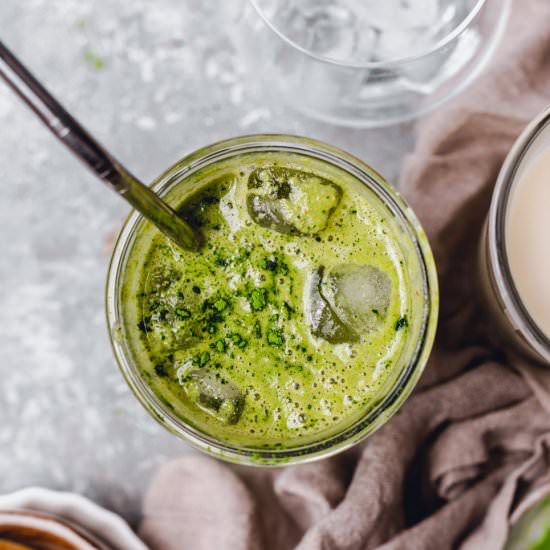 Matcha Protein Shake - Recipe photo by myveganminimalist