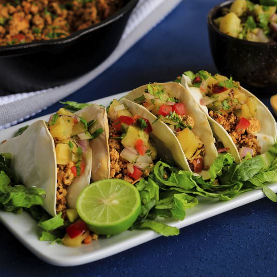 Wonton Tacos Spicy Tofu Filling - Recipe photo by cookeatlivelove