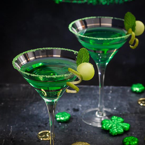 St. Patrick's Day Melon Martini - Recipe photo by allthatsjas