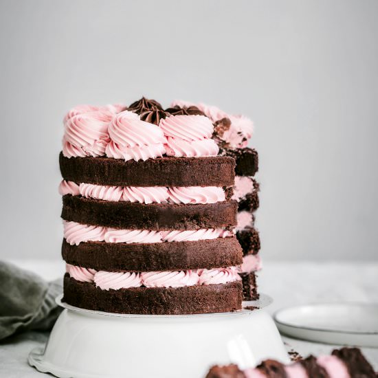 Naked chocolat cake - Recipe photo by Sweetly Cakes