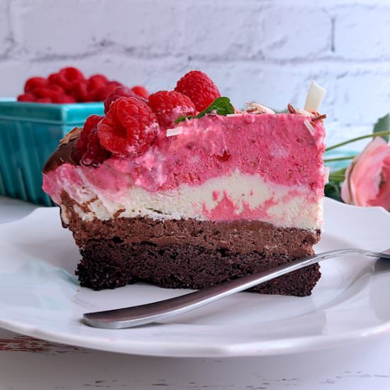 Chocolate Raspberry Mousse Cake - Recipe photo by TJsTaste