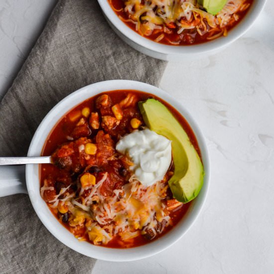 Quick and Easy Turkey Chili - Recipe photo by Macaroniebites