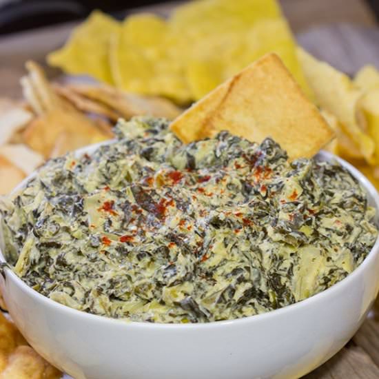 Slow Cooker Spinach Artichoke Dip - Recipe photo by spicedblog