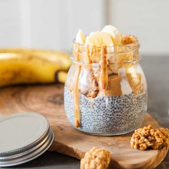 Banana Chia Seed Pudding Parfait - Recipe photo by cuisineandtravel