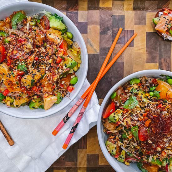 Salmon Poke Bowl At Home - Recipe photo by atastymess