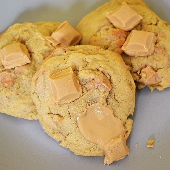 Caramilk Cookies - Recipe photo by lightscamerabake