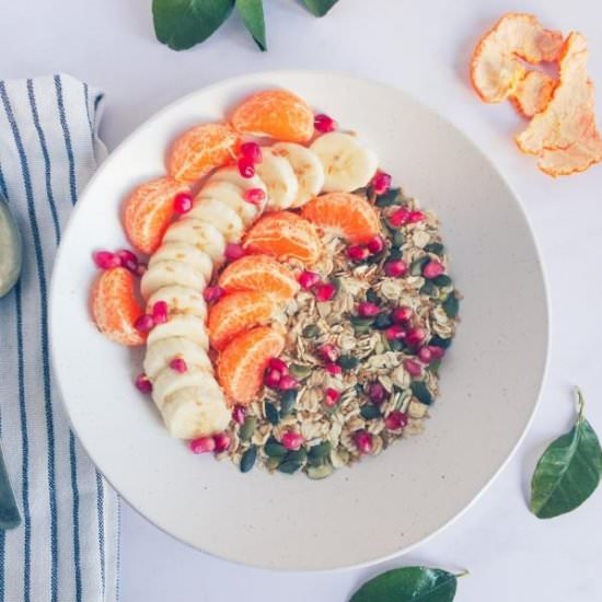 Homemade Muesli Orange Pomegranate - Recipe photo by flourishingkitchen
