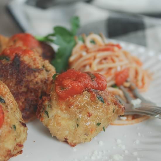 flavorful ground chicken meatballs - Recipe photo by forkfreedom