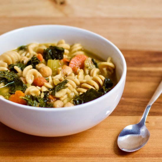Vegan ChickPEA Noodle Soup - Recipe photo by HealthyHelper