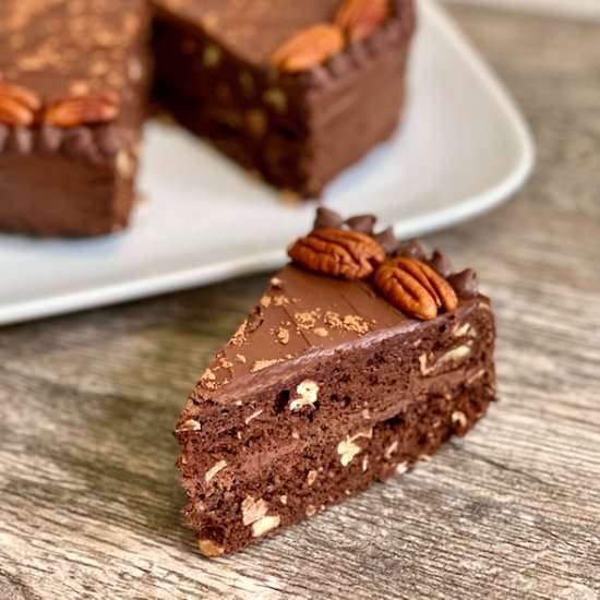 Vegan GF German Chocolate Cake - Recipe photo by HealthyHelper