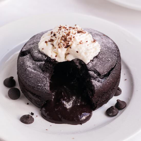 Keto Chocolate Molten Lava Cake - Recipe photo by littlebitrecipes