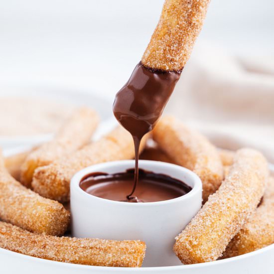 Easy Vegan Churro Recipe - Recipe photo by brokebankvegan