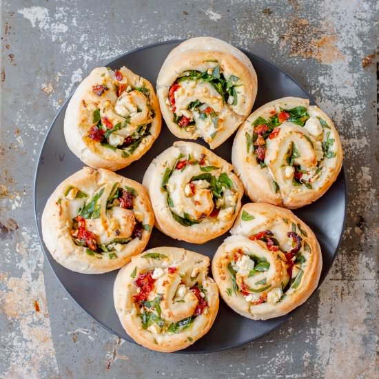 Spinach Feta Sundried Tomato Scroll - Recipe photo by Thermomix Diva