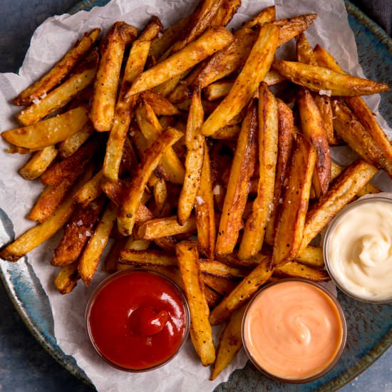 Homemade Oven Chips - Recipe photo by KitchenSanctuary
