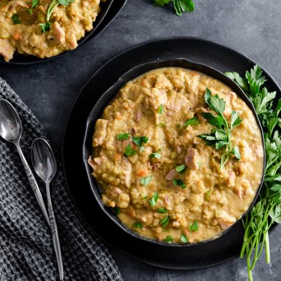 Simple Split Pea and Ham Soup - Recipe photo by chelseajoyeats