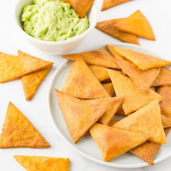 Keto tortilla chips - Recipe photo by HereToCook