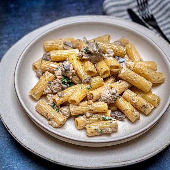 Pasta alla Boscaiola - Recipe photo by skinnyspatula