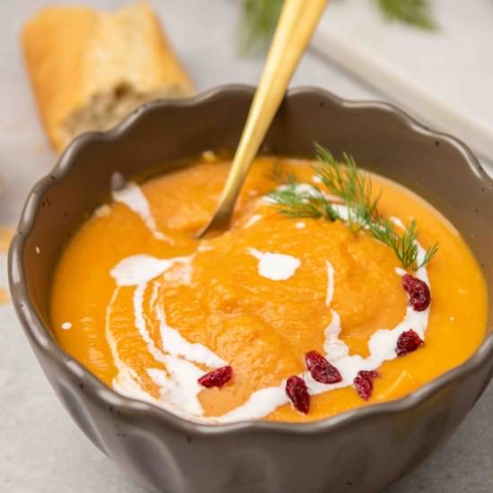 Carrot sweet potato soup - Recipe photo by lifestyleofafoodie