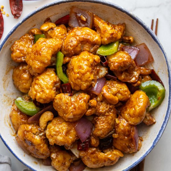 Vegan Kung Pao Cauliflower - Recipe photo by WoonHeng