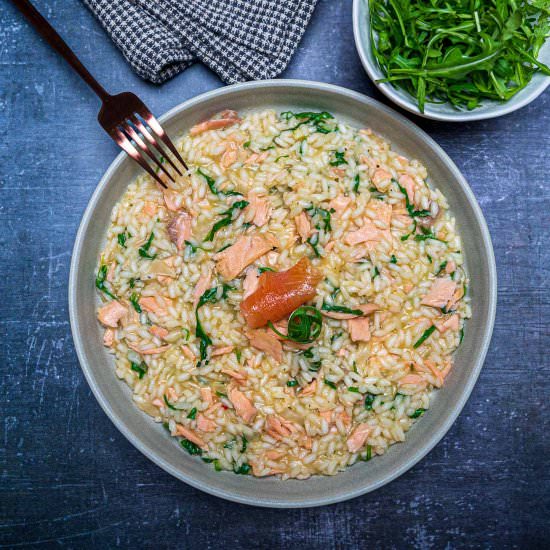 Smoked Salmon and Rocket Risotto - Recipe photo by skinnyspatula