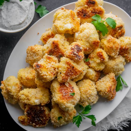 Garlic Parmesan Cauliflower Bites - Recipe photo by JawnsICooked