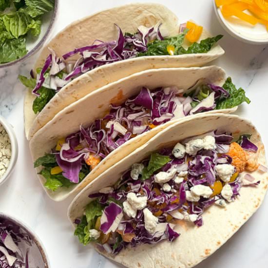 Buffalo Cauliflower Tacos - Recipe photo by tastyoven