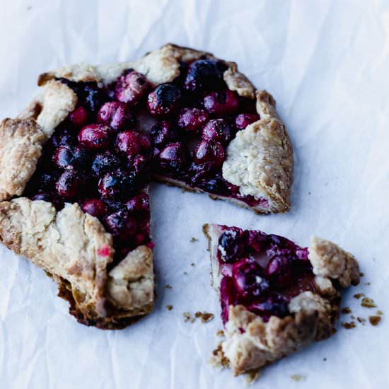 vegan galette with cranberries - Recipe photo by Aegean Delight