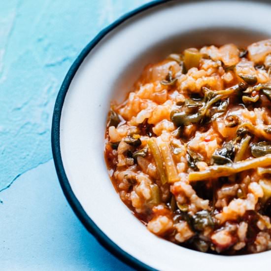 purslane recipe with rice - Recipe photo by Aegean Delight