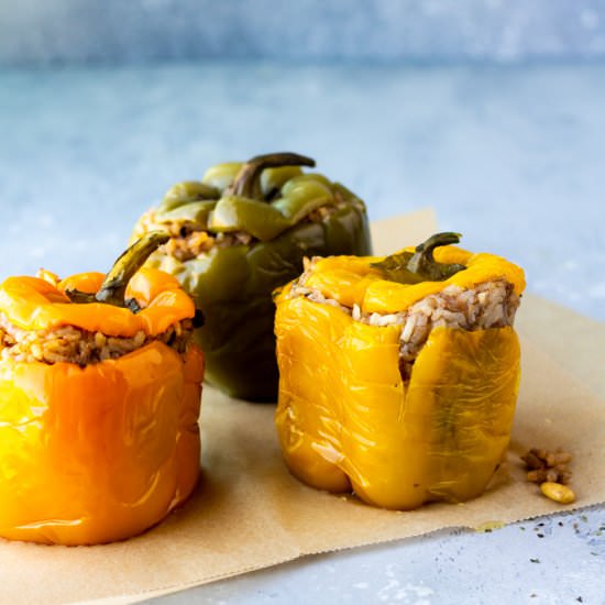 stuffed bell peppers with cinnamon - Recipe photo by Aegean Delight