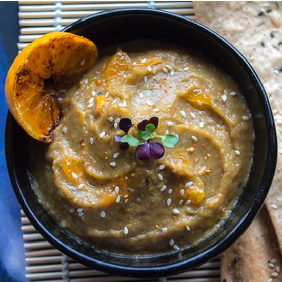 Eggplant Dip w Miso & Orange - Recipe photo by a zest for life