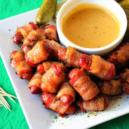 Bacon Wrapped Smokies - Recipe photo by eyesclosedcooking