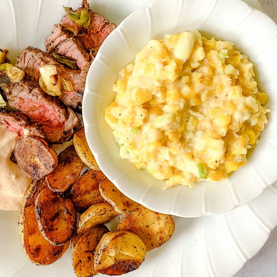 Suppertime Skillet Creamy Corn - Recipe photo by NotEntirelyAverage
