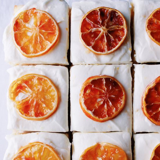 Lemon Cake w/ Cream Cheese Frosting - Recipe photo by thefigjar