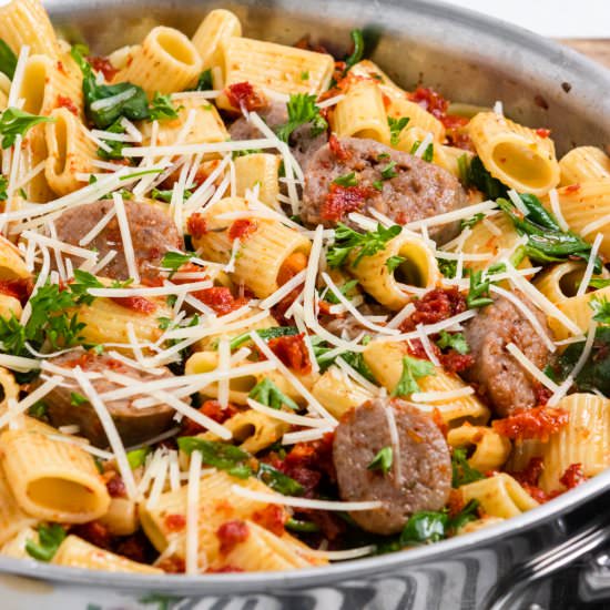 Sun-Dried Tomato Pasta - Recipe photo by lemons and zest