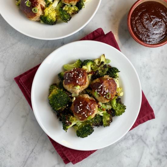 Chicken Meatballs & Broccoli - Recipe photo by thebrookcook.wordpress.com